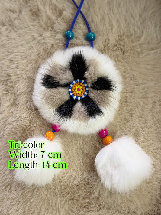Rabbit fur single-sided sunflower semi-finished product
